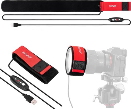 NEEWER USB-s Objektívmelegítő -Fotós Lencse-melegítő heater (500mm) -Piros
