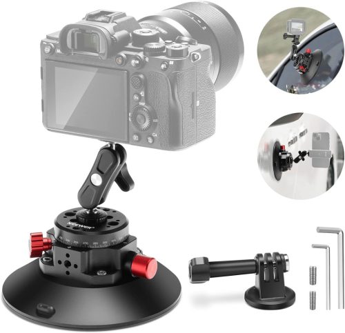 NEEWER Autós Kameratartó Tapadókorongos Gömbfejes Magic Arm -Kamera Suctio Mount ARRI 1/4" 3/8" -tartó