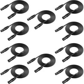   NEEWER 10 db DMX színpadi fénykábel XLR csatlakozó (male-female) - 200cm