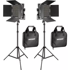   NEEWER 2x 660-LED Videó-Lámpa Set (3200-5600K 40W 23.000Lux) - 2db Kit Állvánnyal