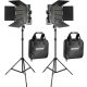 NEEWER 2x 660-LED Videó-Lámpa Set (3200-5600K 40W 23.000Lux) - 2db Kit Állvánnyal