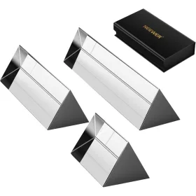   NEEWER Háromszög Prizma Készlet Optikai K9 Kristályüveg -6cm, 10cm, 15cm (3db)