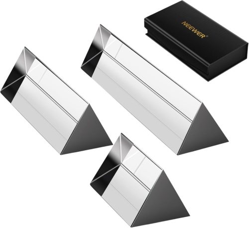 NEEWER Háromszög Prizma Készlet Optikai K9 Kristályüveg -6cm, 10cm, 15cm (3db)