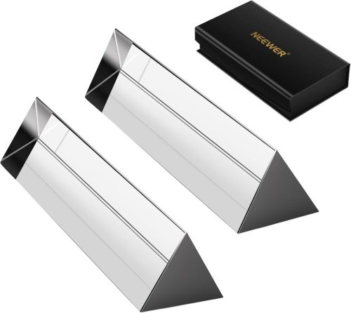 NEEWER Háromszög Prizma Készlet Optikai K9 Kristályüveg -15cm (2db)
