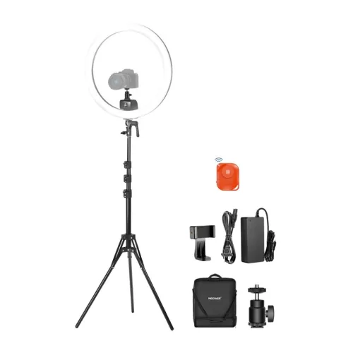 Neewer SRP18C 17cm-es szelfi-kit kerek LED-es telefonlámpával