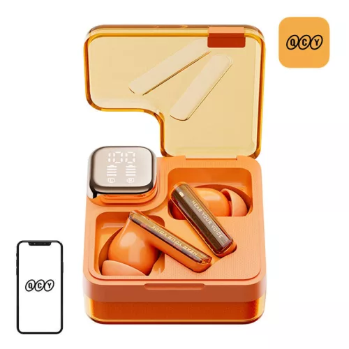 QCY MeloBuds Neo T31 fejhallgató (narancssárga)