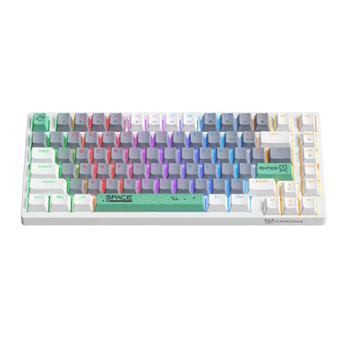 ONIKUMA G52 82 Gombos USB Vezetékes Mechanikus Billentyűzet (G52 Wired White)