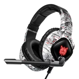 ONIKUMA Gaming fejhallgató K19 (fehér mintás)