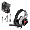 ONIKUMA Gaming fejhallgató K19 (fehér mintás)