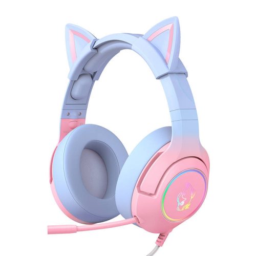 ONIKUMA K9 gamer fejhallgató (rózsaszín-kék)