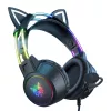 ONIKUMA X15 PRO Gaming fejhallgató Macskafüllel (Fekete)