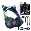 ONIKUMA X15 PRO Gaming fejhallgató Macskafüllel (Fekete)