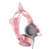 ONIKUMA X15Pro gaming fejhallgató (rózsaszín, macskafüles)