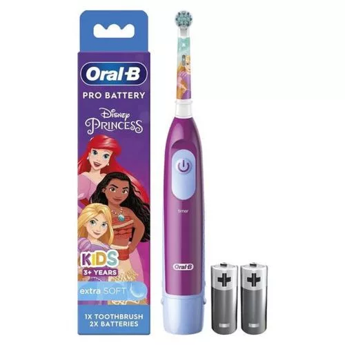 Oral-B elektromos fogkefe DB5 gyerekeknek (elem Powered) Princess Edition (levendula)