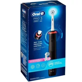   Oral-B elektromos fogkefe Pro 3 3000 forgó/oszcilláló/pulzáló + 2 pótfej (fekete)