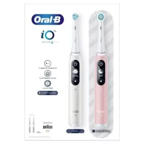   Oral-B elektromos fogkefe iO sorozat 6 duó csomag, Alabaster /Blush (fehér)