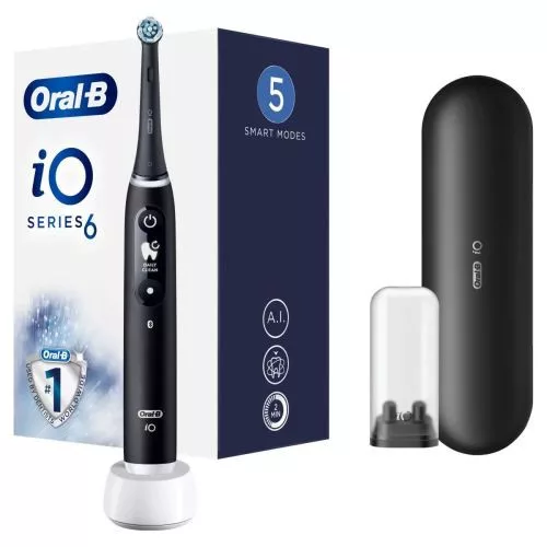 Oral-B elektromos fogkefe iO sorozat 6 – utazó tok Onyx (fekete)