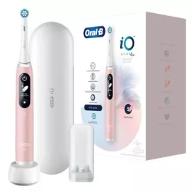   Oral-B elektromos fogkefe iO sorozat 6 – utazó tok Sand (rózsaszín)