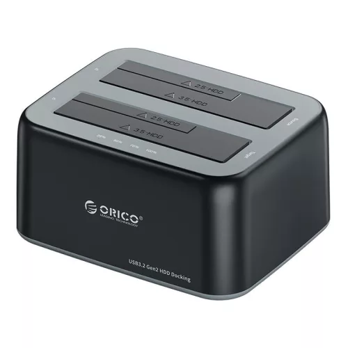 Orico HDD/SSD Dokkolóállomás klónozó Funkcióval, USB 5Gbps (6829C3-V1-EU-BK-BPIP)