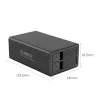 Orico 3.5" USB 3.0 Külső Ház 2 HDD (9528U3-EU-BK-BP)