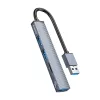 Orico 3 Portos USB 3.0 És TF Kártyaolvasó Adapter HUB (AH-A12F-GY-BP)