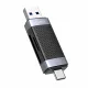 Orico USB És USB-C Kártyaolvasó TF/SD memóriakártyákhoz (CD2D-AC2-BK-EP)