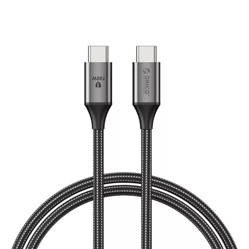 Orico 100W USB-C Töltőkábel (Fekete) (CDX-100CC-BK-BP-IP)
