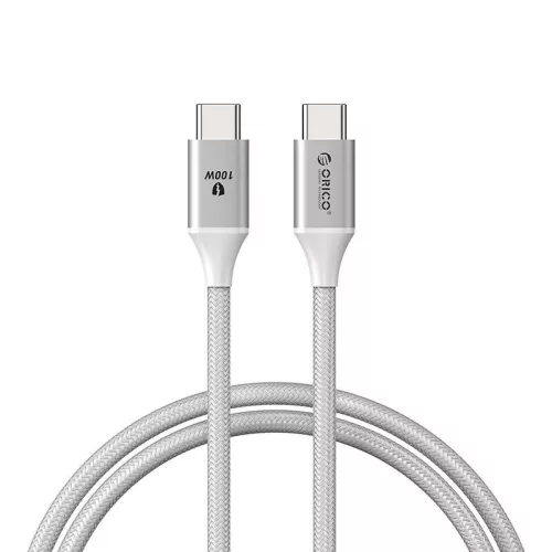 Orico 100W USB-C Töltőkábel (Fehér) (CDX-100CC-WH-BP-IP)