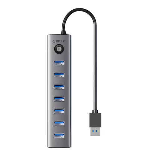 Orico 7 Portos USB 3.0 Elosztó /USB-C Csatlakozó (CL7U-U3-10-GY-BP-IP)