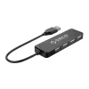 Orico 4 Portos USB HUB Adapter (Fekete) (FL01-BK-BP)