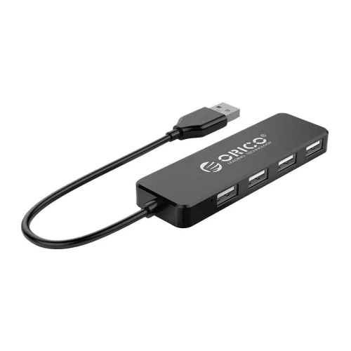 Orico 4 Portos USB HUB Adapter (Fekete) (FL01-BK-BP)