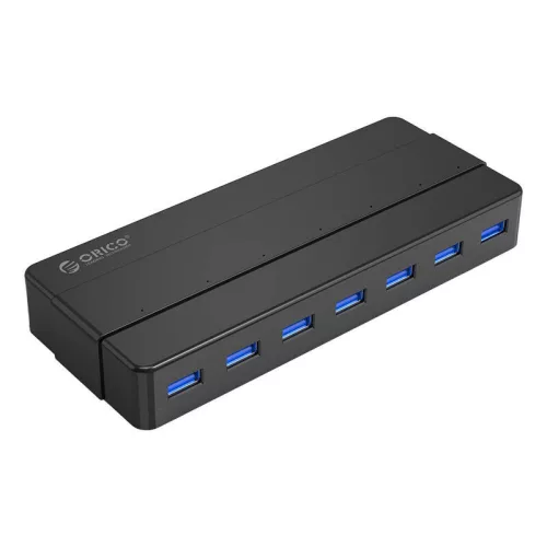 Orico 7 Portos USB 3.0 Elosztó (Fekete) (H7928-U3-V1-EUBKBPIP)