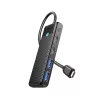 Orico 4in1 USB És Type-C Adapter PD100W (PAPW2AC-C3-015-BK-EP)