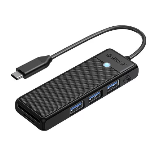Orico 4in1 USB 3.0 Adapter HUB SD/TF Kártyaolvasó (PAPW3AT-C3-015-BK-EP)