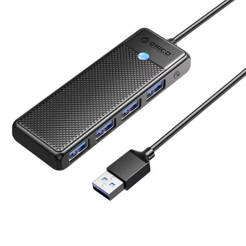 Orico 4 Portos USB 3.0 Elosztó, (Fekete) (PAPW4A-U3-015-BKEPIP)