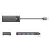 Orico 4 Portos USB 3.0 Elosztó, (Fekete) (PAPW4A-U3-015-BKEPIP)