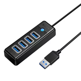   Orico 4 Portos USB 3.0 Elosztó, 5 Gbps, 0.15m (PW4U-U3-015-BK-EP-IP)