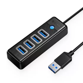   Orico 4 Portos USB 3.0 Elosztó Adapter 5 Gbps, 0.15m (PW4U-U3-015-BK-EP)