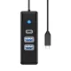 Orico USB-C HUB 2x USB 3.0 És /USB-C Csatlakozó , 5 Gbps, 0.15m (PWC2U-C3-015-BK-EP)