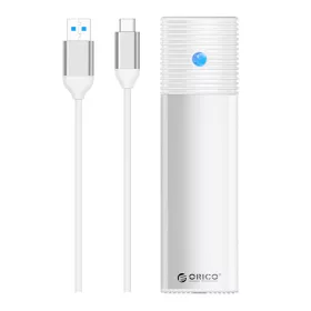   Orico USB-C M.2 SATA Külső Ház, 5Gbps, (Ezüst) (PWM2-WH-EP)