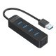 Orico TWU3 USB to 4x USB 3.0 Hub Adapter (fekete)