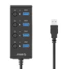 Orico 4 Portos USB 3.0 HUB (Fekete) (W9PH4-U3-V1-BK-BP)