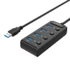 Orico 4 Portos USB 3.0 HUB (Fekete) (W9PH4-U3-V1-BK-BP)