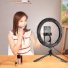 PULUZ 26cm LED körfény körlámpa ringlight + Mini Tripod Állvány