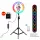 PULUZ 26cm RGB Színes LED Körfény körlámpa Ringlight + 110cm Tripod Állvány