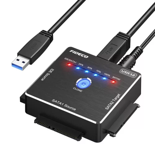 FIDECO USB 3.0 SATA/IDE klónozó Adapter HDD/SSD (PL06)