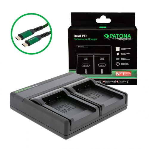 PATONA Prémium Dual PD Performance töltő Canon SLB-10A