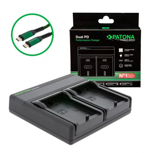 PATONA Premium Dual PD Performance töltő Canon LP-E5