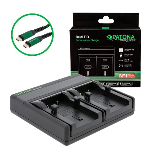 PATONA Premium Dual PD Performance töltő Olympus Li-10B 