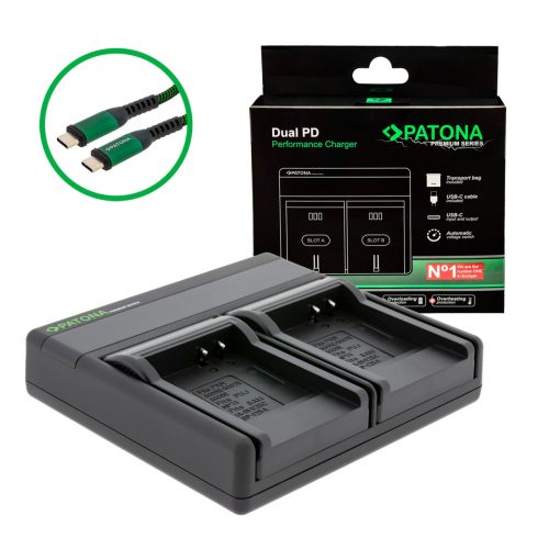 PATONA Premium Dual PD Performance töltő Panasonic CGA-S007E készülékhez USB-C 